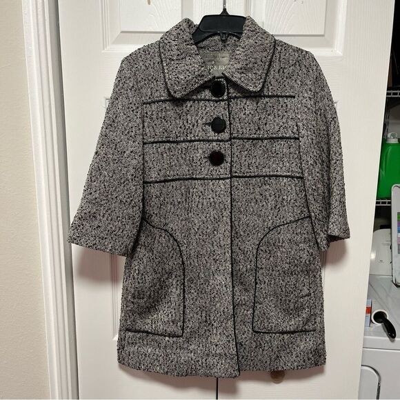 Anthropologie Jackets & Blazers - Anthropologie Mac & Jac tweed black and white coat size small